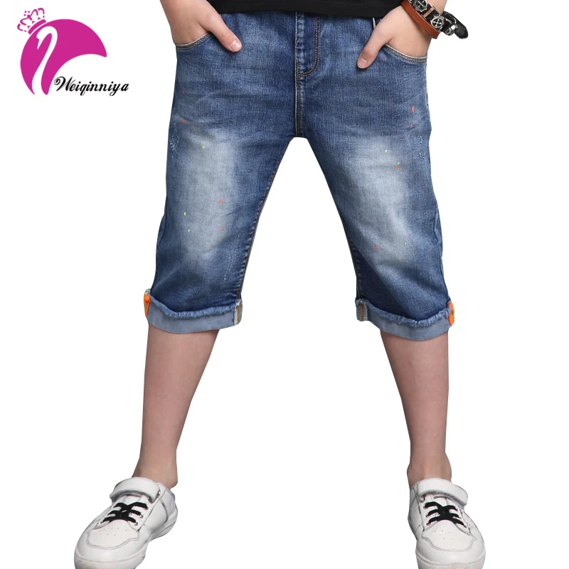 2017 Baby Boy Short Denim Pant New Summer Children's Fashion Solid Mid