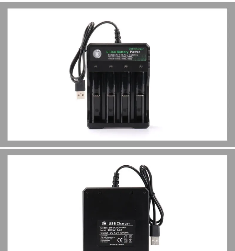 Tinhofire USB 18650 4 слота Интеллектуальный Батарея Зарядное устройство для 10440 14500 16340 16650 14650 18350 18500 18650 Li-Ion Батарея