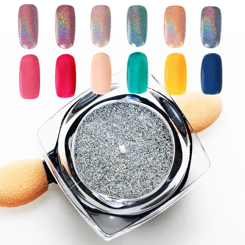 Magic mirror chrome dip powder Dust Pigment Manicure DIY Acrylic Silver