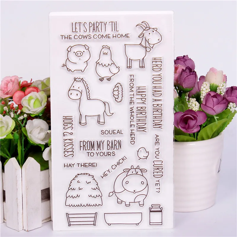 

Transparent Clear Silicone Stamps for DIY Scrapbooking Card Making diy photo Roller album Decorative Stempel