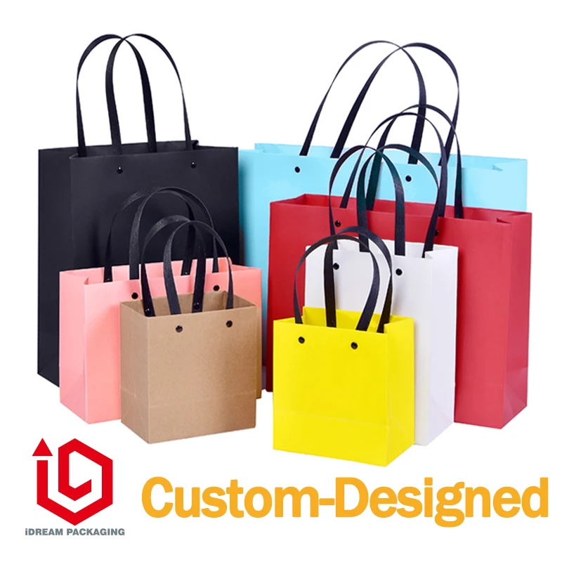 pink color paper bag . famous colourful packaging bagin Jewelry