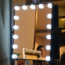 Голливудский супер звездный стиль светодиодный Избегайте ногтей настенный туалетный столик макияж зеркальные огни белого желтого света Замена сенсорный экран