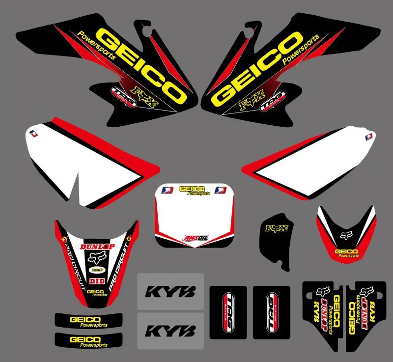 Наборы наклеек для Honda CRF50 CRF50F 2004 2005 2006 2007 2008 2009 2010 2011 2012 CRF 50 50F|sticker kit|crf 50decal kit |