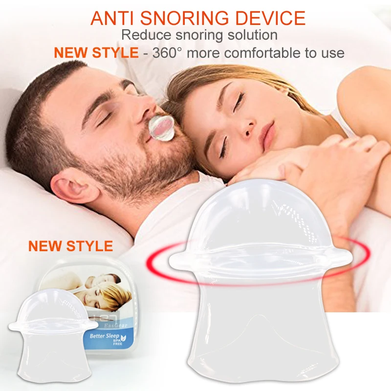 

2018 New style Silicone Anti Snoring Tongue Retaining Device Snore Solution Sleep Breathing Apnea Night Guard Aid Stop Sleeve