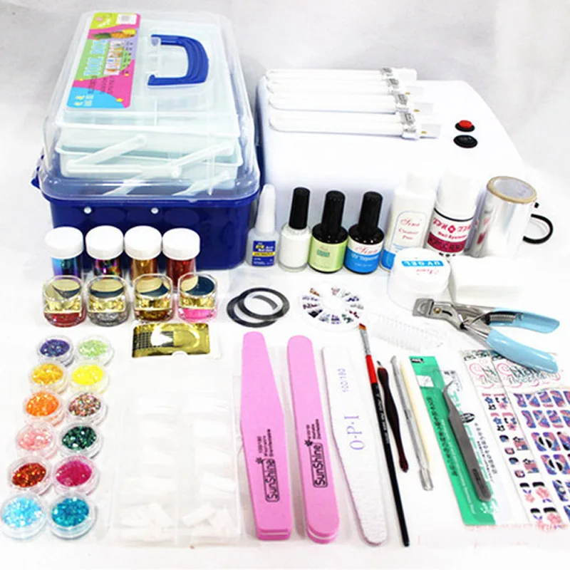 Маникюрный Набор Ногтей Комплект Фототерапии Гелем Starter Kits Костюм с точки Зрения