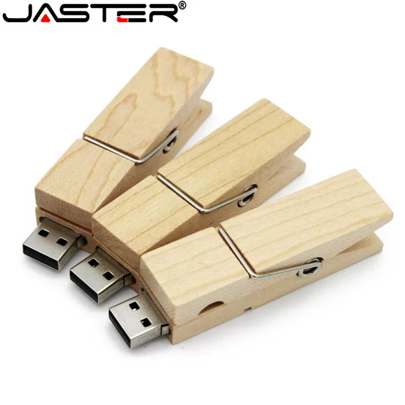 JASTER деревянная модель USB флэш-накопитель с зажимом 4 ГБ 16 ГБ 32 ГБ 64 ГБ флеш-накопитель карта памяти палочка для создания логотипа Кастомизация подарок