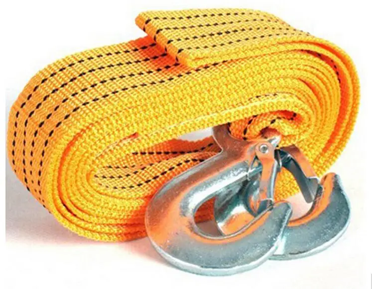 ل الثقيلة سيارة الطوارئ كابل 3 متر 3 طن tow strap سيارة سحب الحبل مع السنانير عالية القوة النايلون