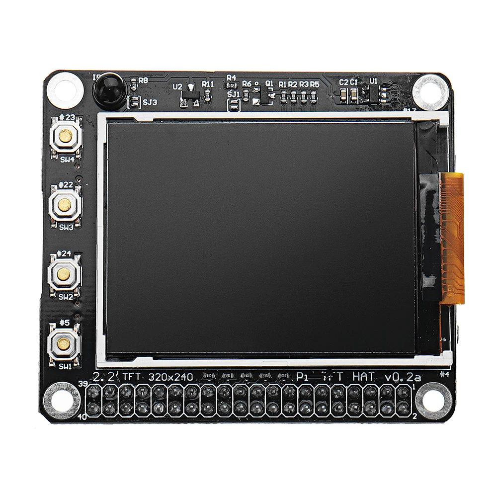 

2.2 inch 320x240 TFT Screen LCD Display Hat With Buttons IR Sensor For Raspberry Pi 3/2B/B+/A+