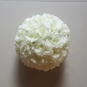 

30CM/35CM Artificial Rose Ball Silk Flowers Kissing Balls Wedding Decorations Hanging Ball Christmas Party Decoration