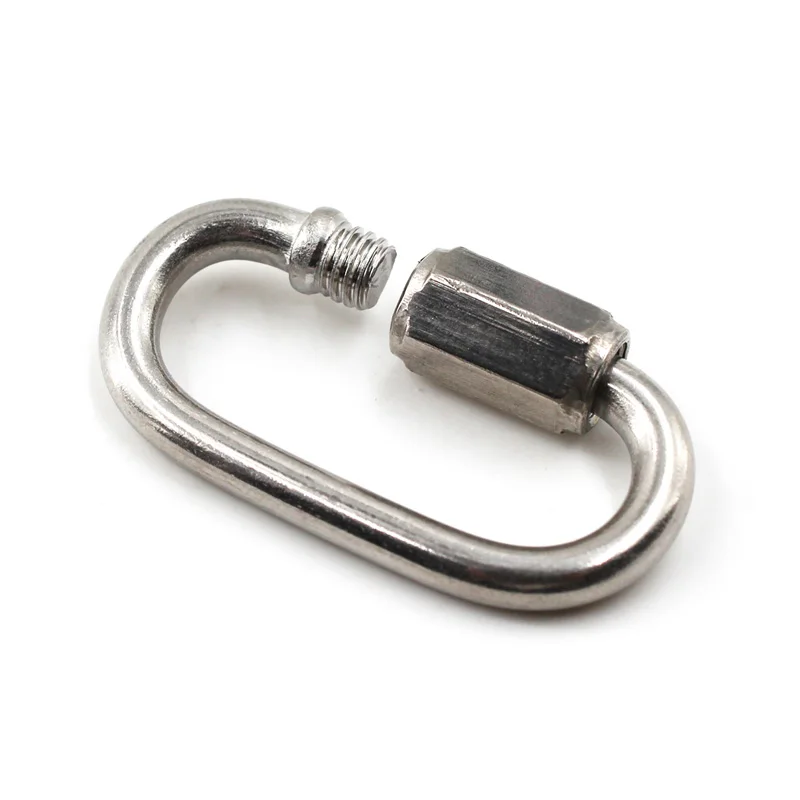 

4PCS to 10PCS M3.5 M4 M5 M6 M8 Quick Link Thread Carabiner Chain Connector Keychain Buckle Locking Carabiner 304 Stainless Steel
