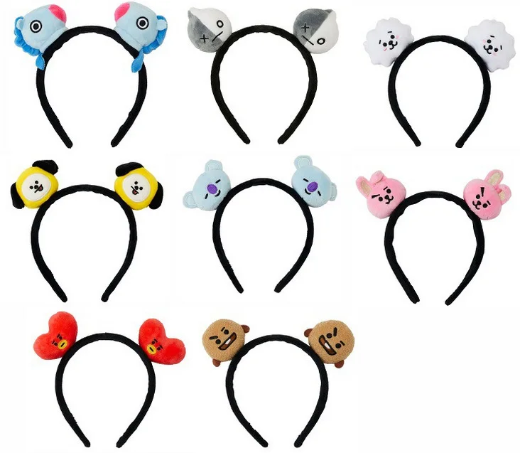

[MYKPOP]2018 New BTS Bangtan Boys BT21 Cartoon Headband Hairband Cute Plush Toys Hair Accessories for Unisex SA18032402