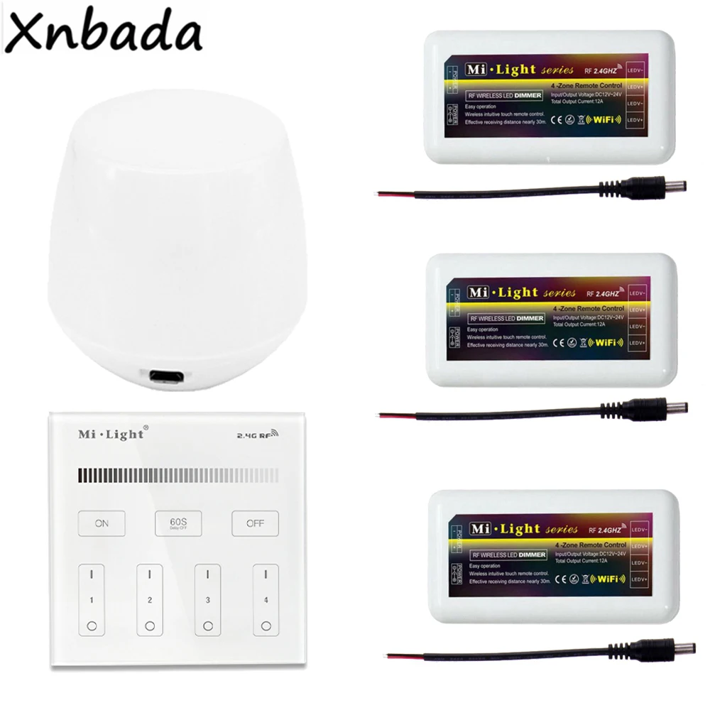 Milight WI-FI IBOX1 светодиодный контроллер 2,4G B1 Touch Панель удаленного FUT036 CW/WW один Цвет Led диммер DC12-24V