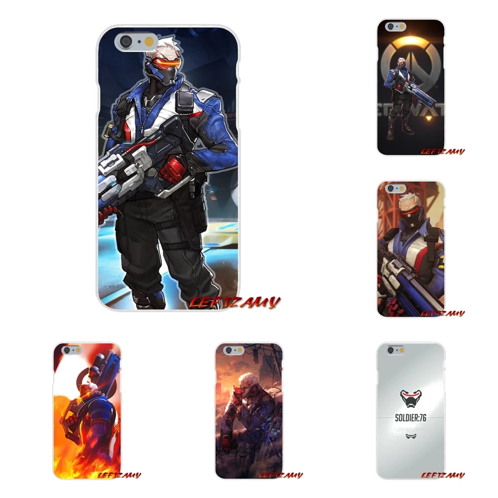 

For Huawei P8 P9 P10 Lite 2017 Honor 4C 5X 5C 6X Mate 7 8 9 10 Pro game Overwatch OW Soldier 76 Accessories Phone Cases Covers