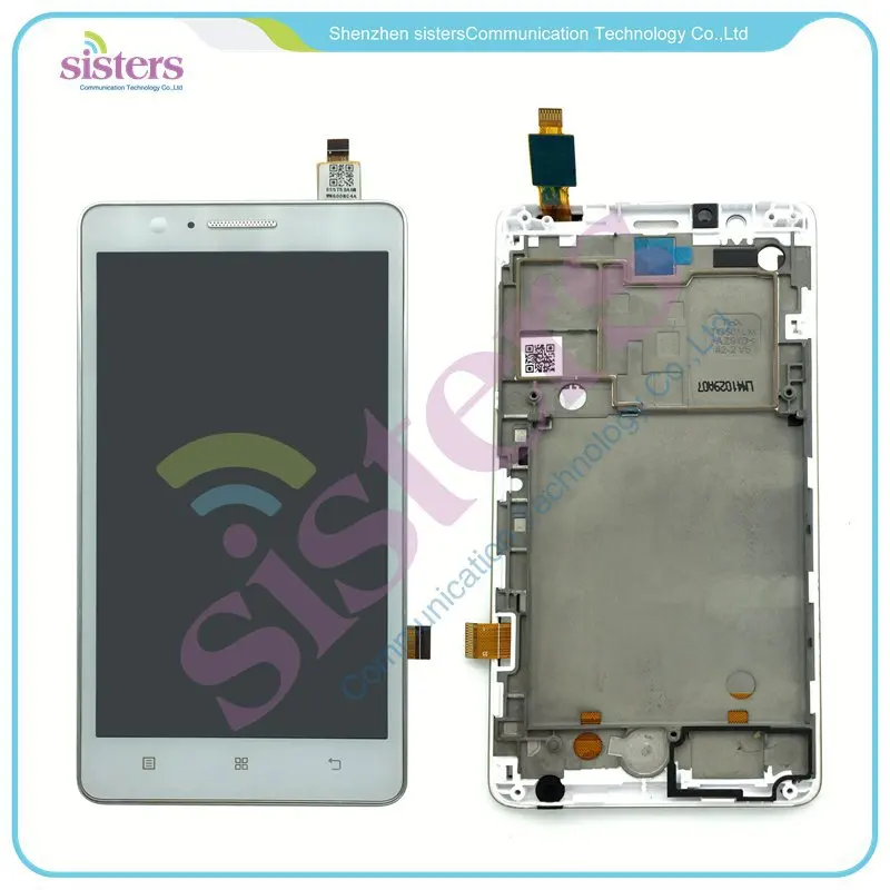 LEN0033 Black White Original Full LCD Display Touch Screen Digitizer Assembly With Frame Replacement Repair Parts For Lenovo A536 (10)