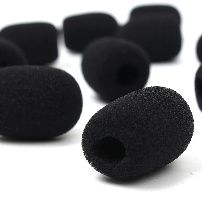 

10 PCS Headset replacement Foam Microphone Cover fo headsets headphones earphones mic cover microphone windscreen mic foam