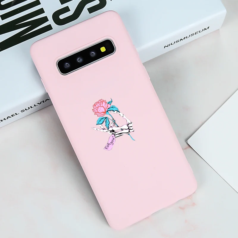 Чехол для Samsung Galaxy S8 S9 S10 Plus Lite E S10E резиновый силиконовый чехол телефона из ТПУ