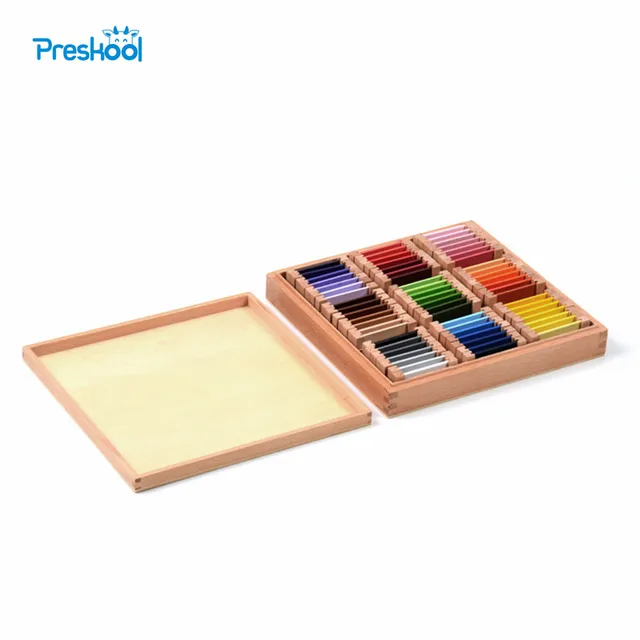 US $30.27 Montessori Sensorial Wood Color Tablet 3rd Box Early Childhood Education Preschool Training Kids ba