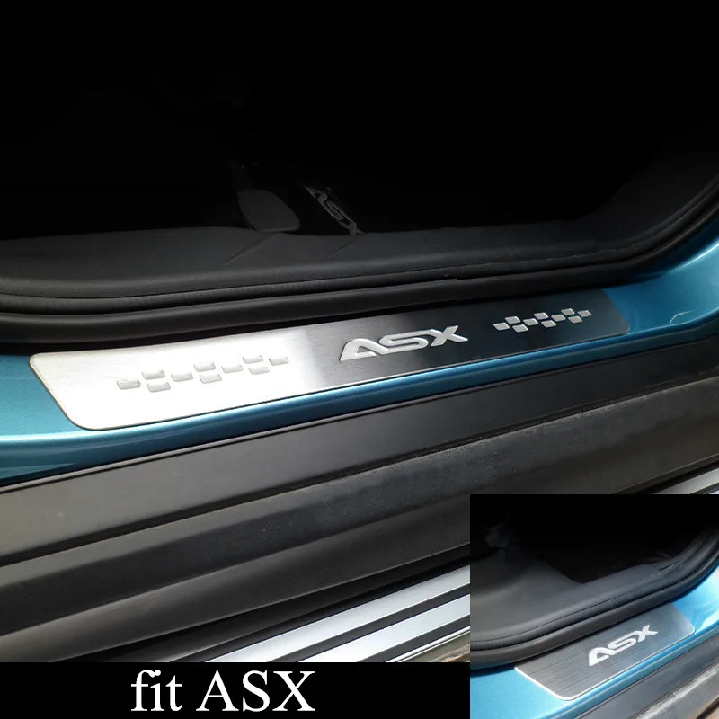 

NEW ASX Door Sill Protective Cover Plates Stainless Steel Door Sill Scuff Plate For Mitsubishi ASX 2013-2018