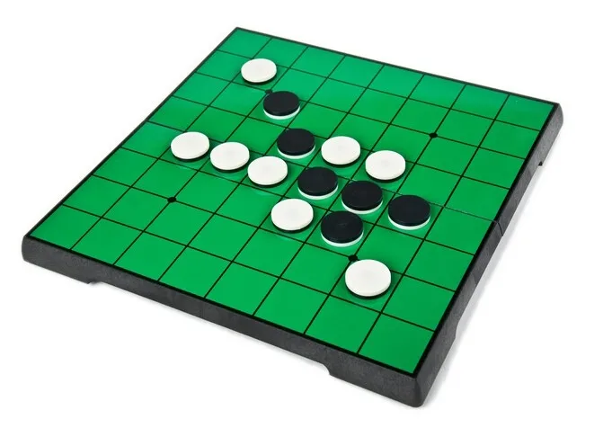 Acrílico magnetic Portable Folding Reversi Otelo juego de ajedrez kit completo 