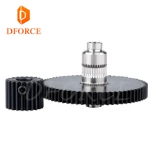 DFORCE нержавеющая сталь прецизионный hobb Titan gear& motor gear 1 комплект зубчатой передачи для 3d принтера reprap Titan экструдер