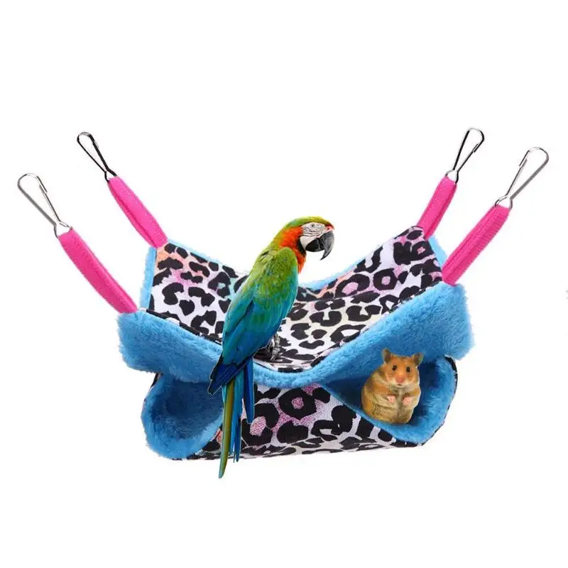 Double Layer Warm font b Pet b font Hamster Hammock Nest Squirrel Hanging Blanket Mat Bed