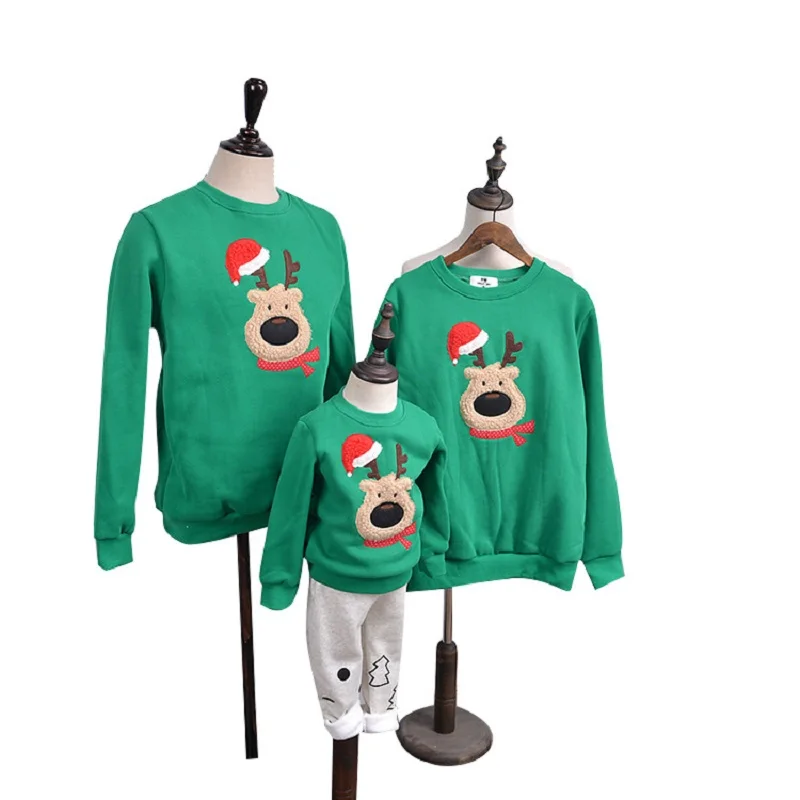 

Christmas Family Sweaters Deer Clothing Mother Father and Son Clothes Mommy and Me Daughter Dress Family Look Christmas Pajamas