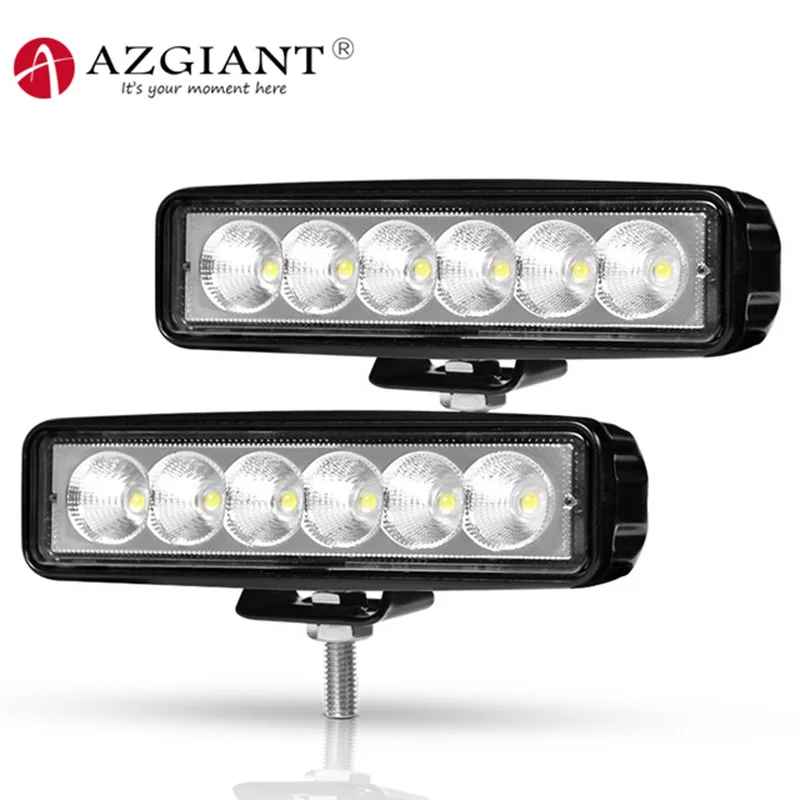 

AZGIANT 6Inch 18W Led Work Light High Brightness 6000K White Light Spot Beam&Flood Beam Durable 1017 Aluminum Alloy Housing