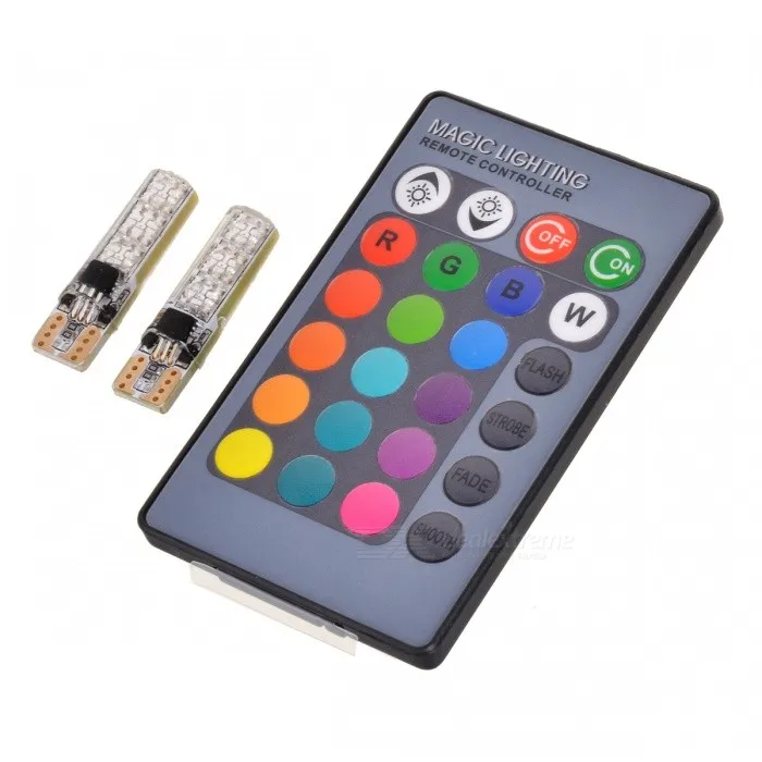 

2X T10 W5W 194 4W RGB Light 5050 6-SMD LED Indicator Lamps (2 PCS)
