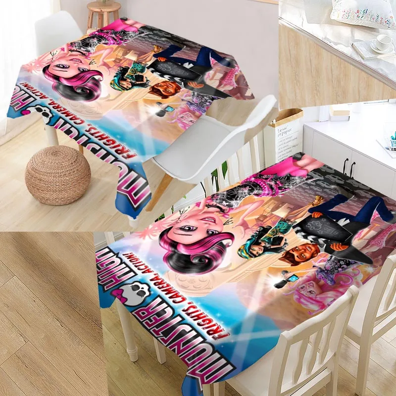 tablecloth Пользовательские Monster High Современная пылеотталкивающая скатерть высокого качества скатерть с принтом все для дома и кухни - Цвет: tablecloth