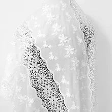 LASUI 3Y/1 лот, белая хлопковая кружевная ткань с вышивкой, приятная на ощупь, мягкая, сделай сам, для платья, одежды, юбки, материал M0027