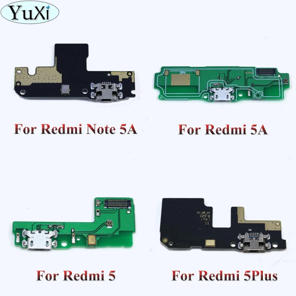 

YuXi 10pcs/lot Replacement For Xiaomi Redmi Note 5A / 5A Redmi 5/ 5 Plus Micro Dock Connector Board USB Charging Port Flex Cable