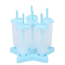 DoreenBeads 1 комплект Пластик форма для изготовления мороженого экологичный принт в виде звезд льда лоток Ящик со стаканчиками форма для мороженого Кухня бар 15,5*15,5*17 см