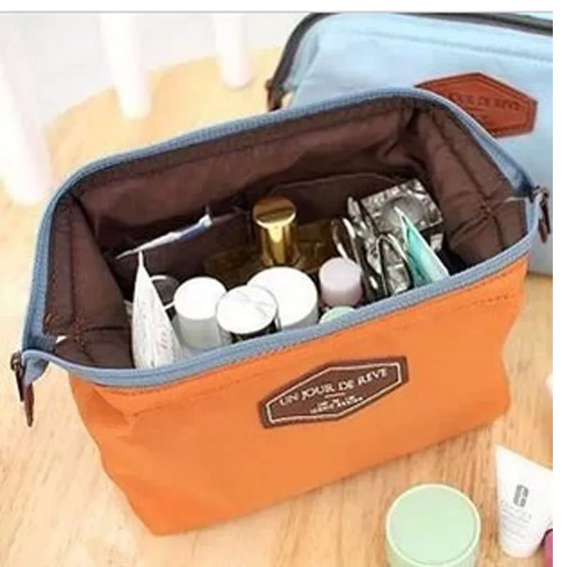 

2017 the new Portable Cute Multifunction Beauty Travel Double zipper Cosmetic Bag Makeup Case Pouch Receive bag