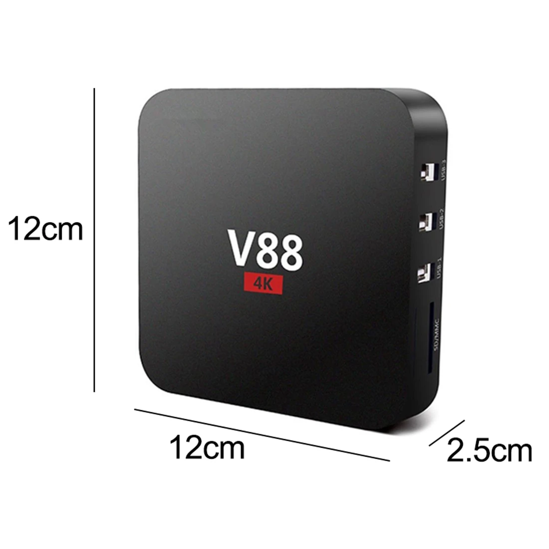 Домашний кинотеатр V88 RK3229 Смарт ТВ приставка плеер 4K четырехъядерный 8 Гб WiFi