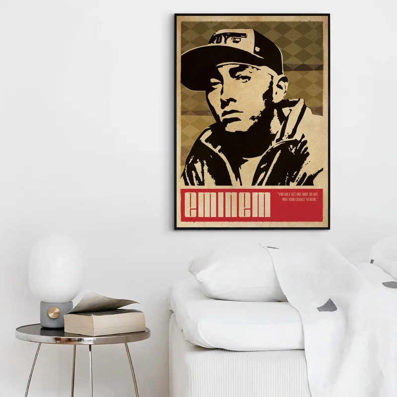 Постер музыкальной певицы Eminem в стиле хип хоп рэп группы со звездами настенное