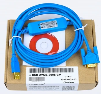 

USB-XW2Z-200S-CV Programming Cable for Omron CS CJ series PLC & HMI, USB to DB9 RS232, Support WIN7/8