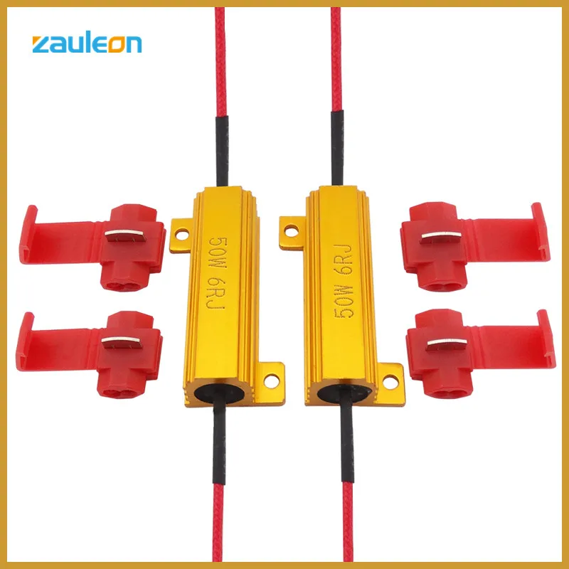 2Pcs Load Resistor 50W 6ohm Fix LED Bulb Hyper Flash Turn Signal Blinker Sales
