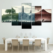 The Lord of the Rings: The Fellowship of the Ring 5 pcs Modular Canvas print painting picture home decor poster wall Artwork the lord of the rings 3 tt the fellowship of the ring the two towers the return of the king н