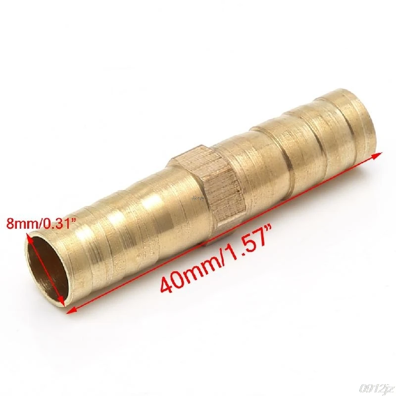 Straight Hose Barbed Connector Air Fuel Water Pipe Gas Tubing 8mm/10mm