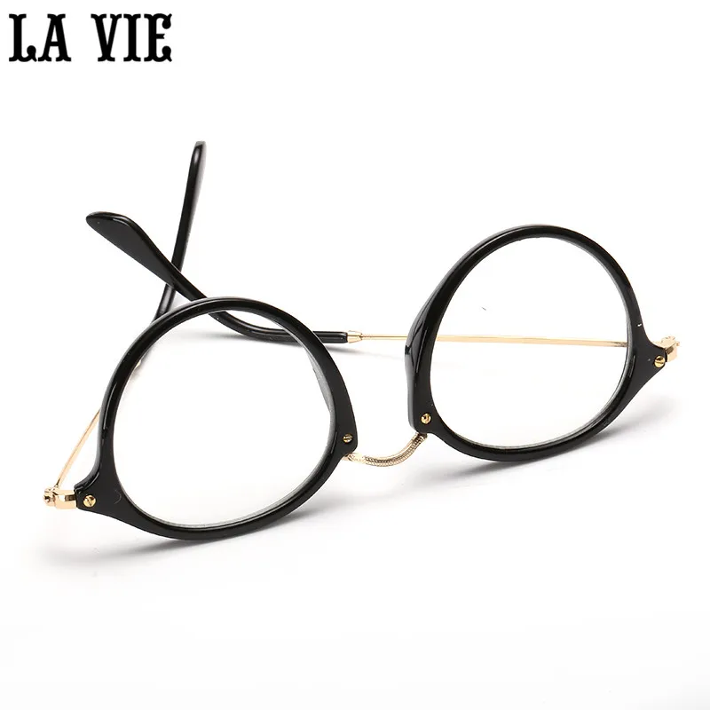 

Retro Round Eyes Glasses Frame Alloy legs Ultra Light Vintage Myopia Eyeglasses Frame Plain Lens oculos de grau femininos