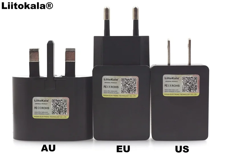 Liitokala Lii-100 Lii-202 402 18650 зарядное устройство 1,2 В 3,7 В 3,2 В 3,85 В AA/AAA 26650 16340 NiMH литиевая батарея зарядное устройство+ разъем - Цвет: Adapter