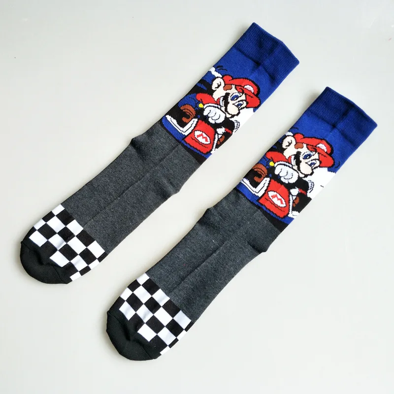 Носки с героями игры «Super Mario Bros»; мужские хлопковые носки с героями мультфильмов «Mario»; забавные модные популярные удобные носки; calcetines cortos hombre