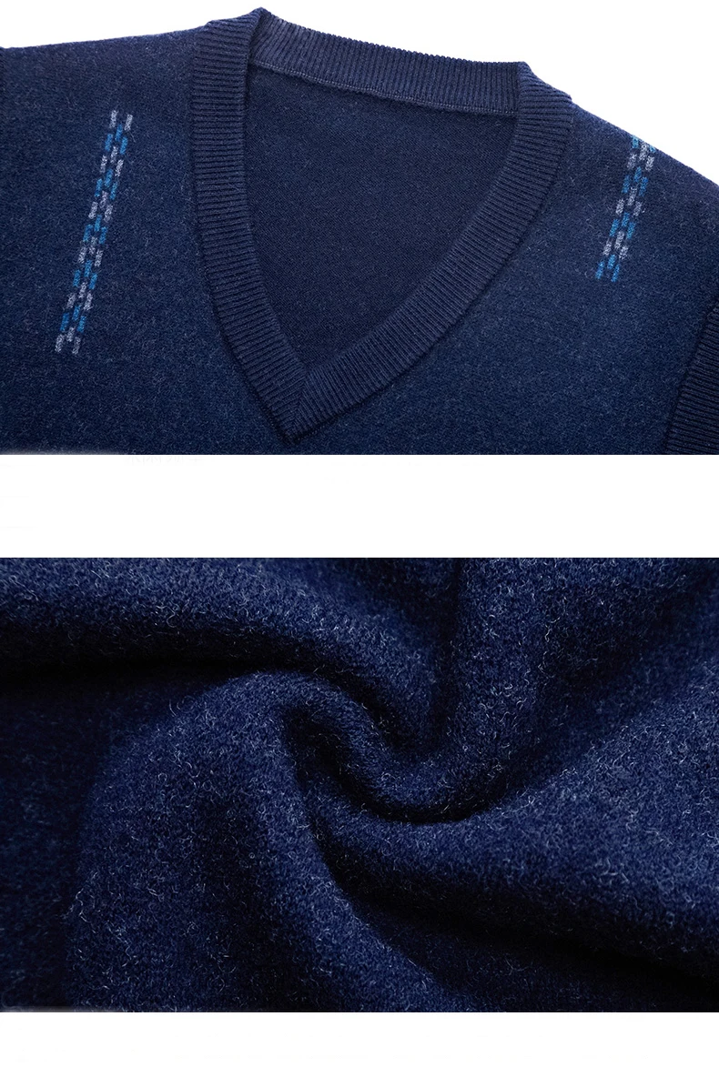 Мужской деловой жилет с v-образным вырезом, Однотонный свитер, толстый шерстяной вязаный деловой повседневный мужской жилет без рукавов