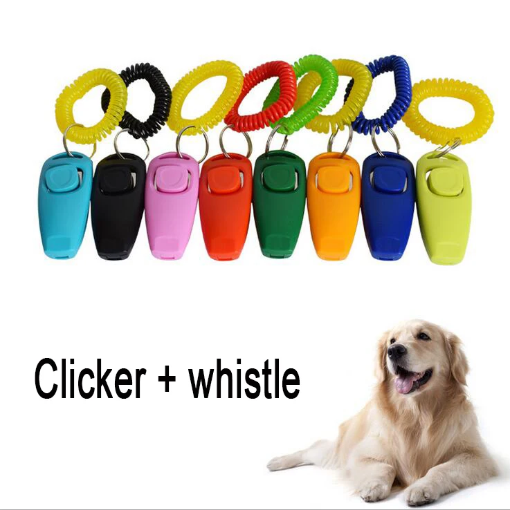 Dog Training Clicker with Wrist Strap Click Clickers + Whistles Dog