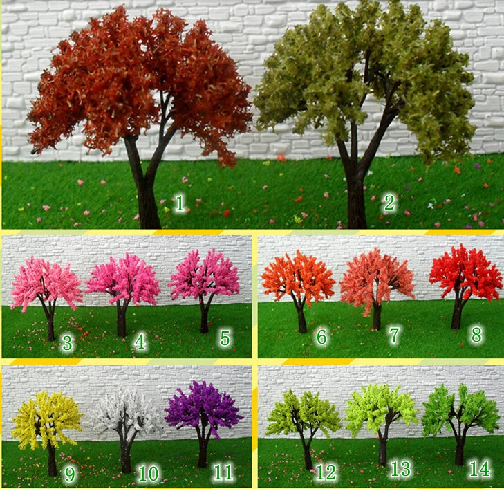 

Teraysun model color trees for Scenery Landscape Model Flower Trees 8cm