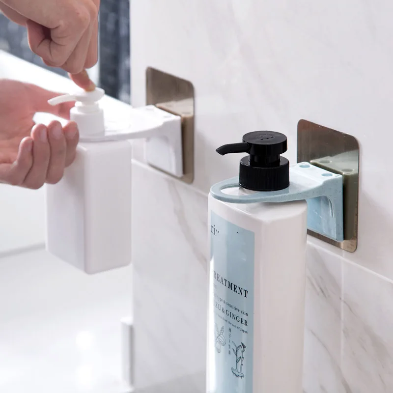 2pcs Wall Mounted Shampoo Organizer sticky Hook shower gel shampoo