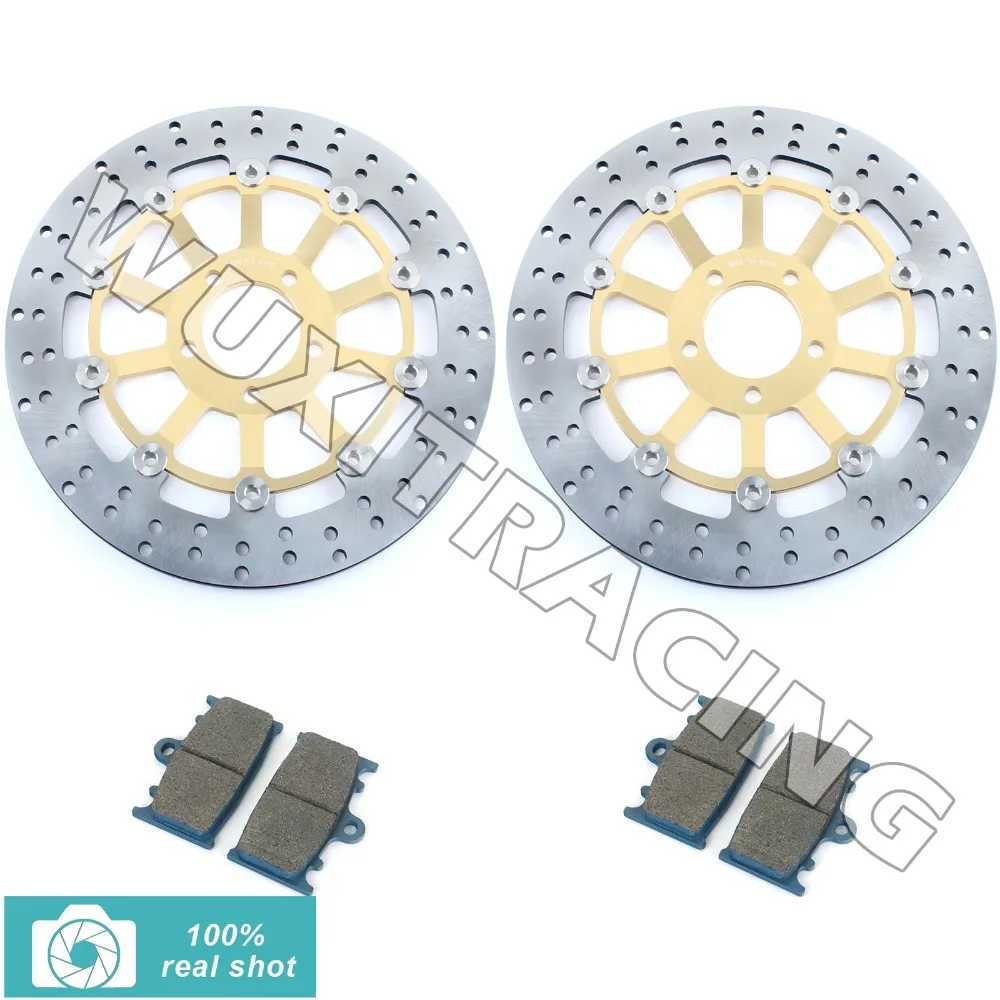 Front Brake Discs Disks Pads GPZ900R 95 96 98 ZXR 400 R 89 90 ZZ-R 400 600 KR-1S