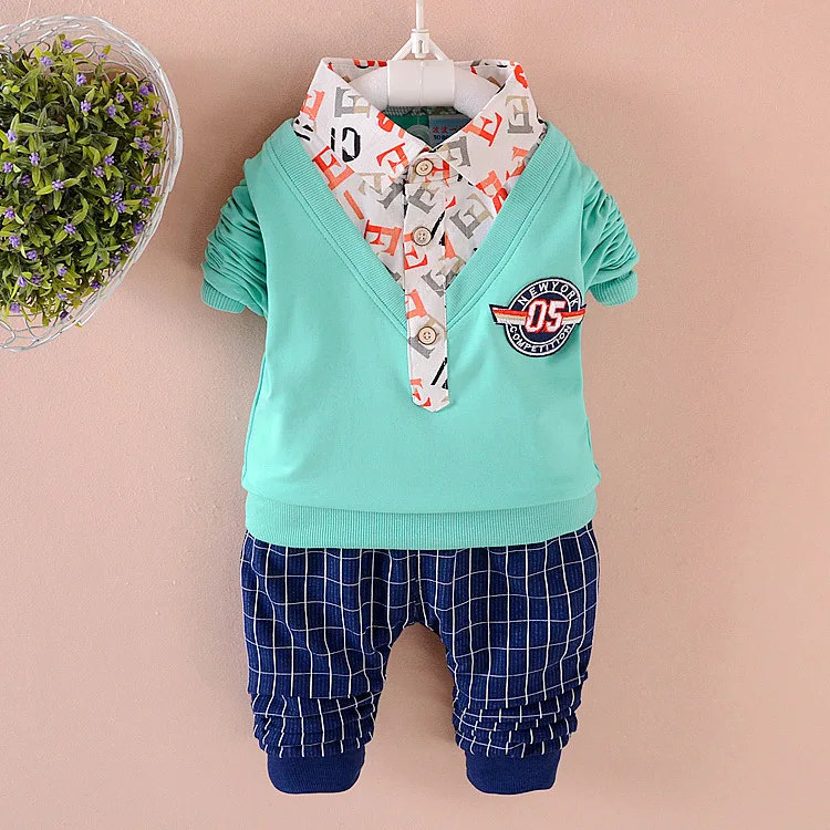 Baby Clothing Sets 2017 Spring Autumn Baby Boys Clothes Long Sleeve T shirt+Pants 2Pcs Suits