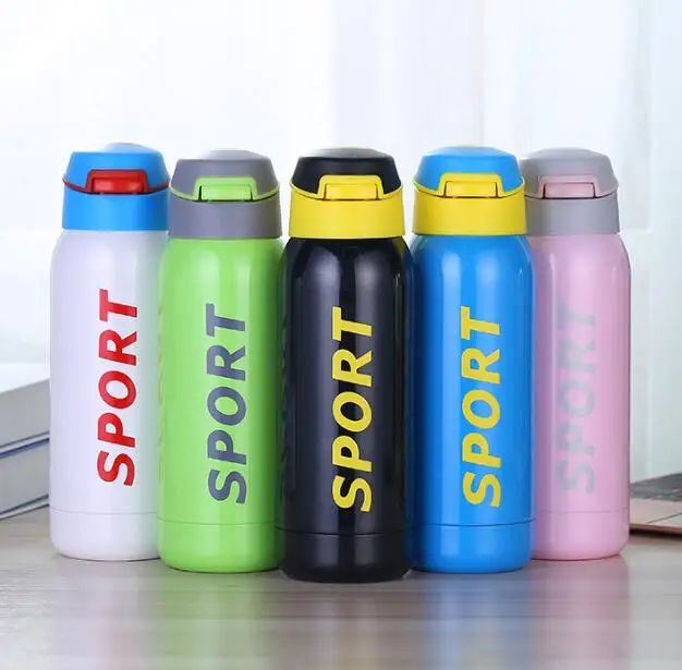 

350m/500ml Sports Straw Vacuum Flasks Stainless Steel Travel Thermos Mug With Rope Coffee Tea Thermal Bottle Tumbler Cup