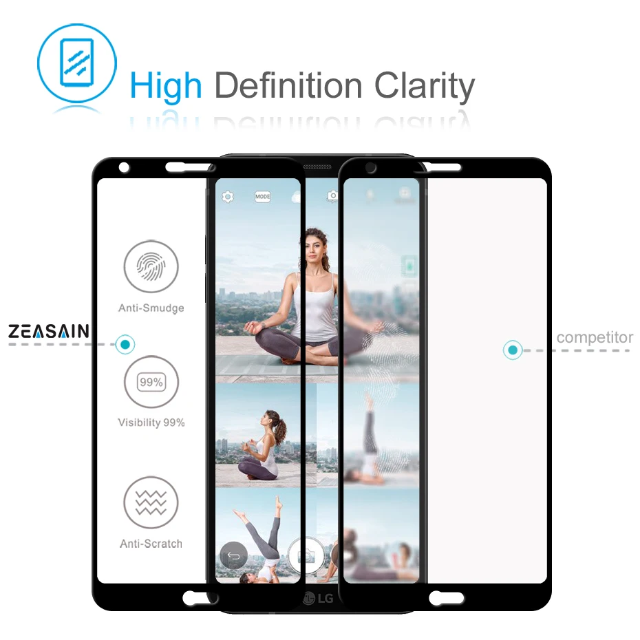 2 Pack Original ZEASAIN 2.5D Full Cover Tempered Glass Screen Protector For LG G6 G 6 LGG6 9H Toughened Protective Glass Film (3)